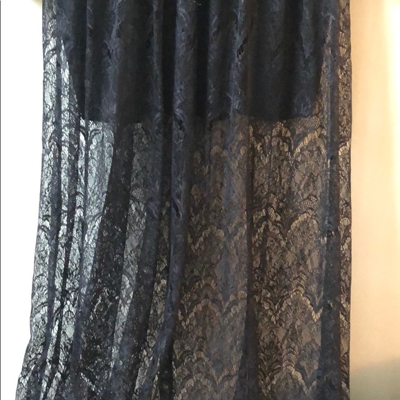 NWT Black Lace Sheer Maxi Dress - Picture 4 of 8
